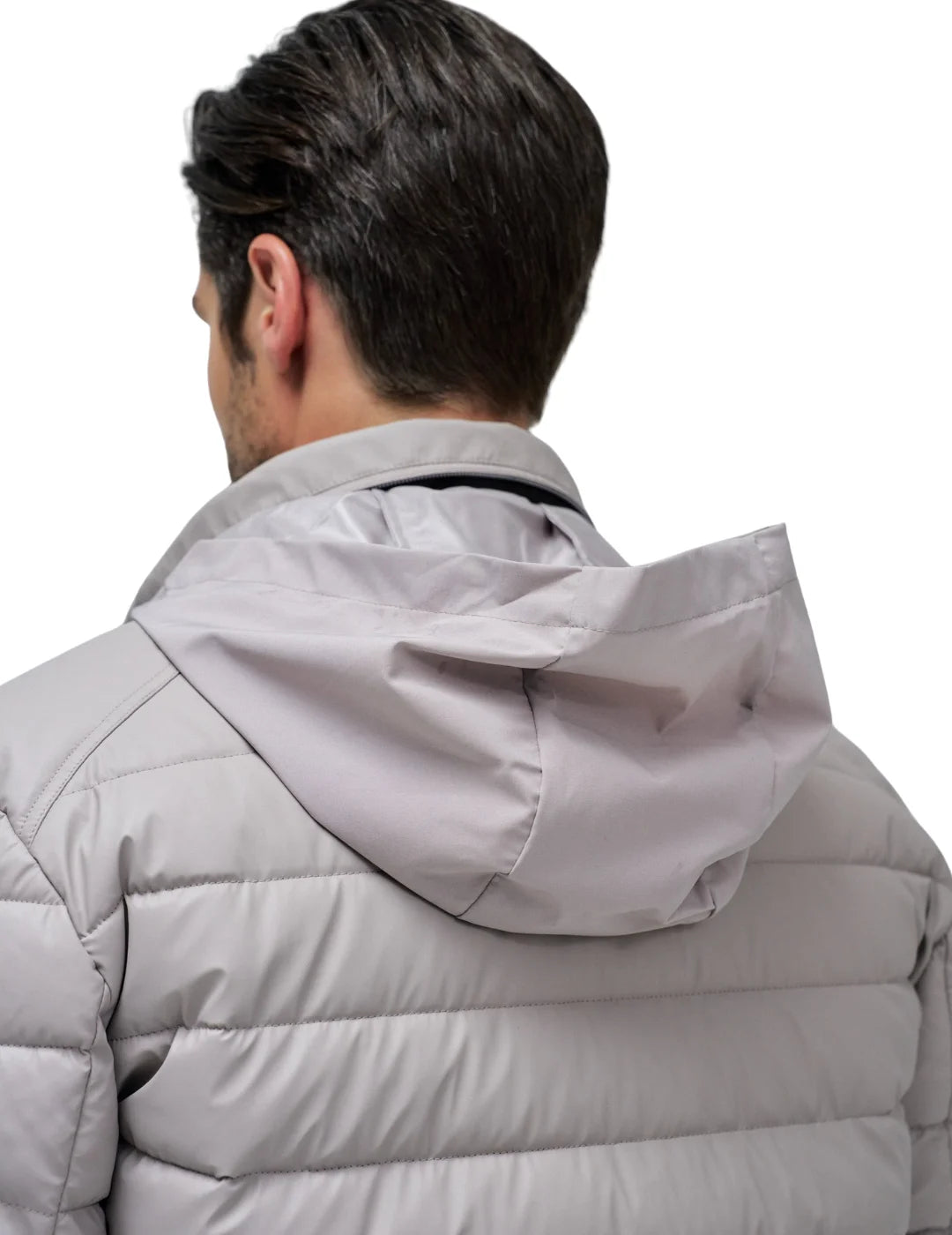 Chaqueta Acolchada Salsa Jeans Coated Gris | Bicos de Fío