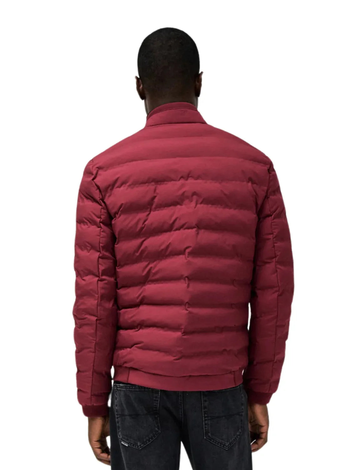 Chaqueta Acolchada Bolsillos Salsa Jeans Rojo | Bicos de Fío