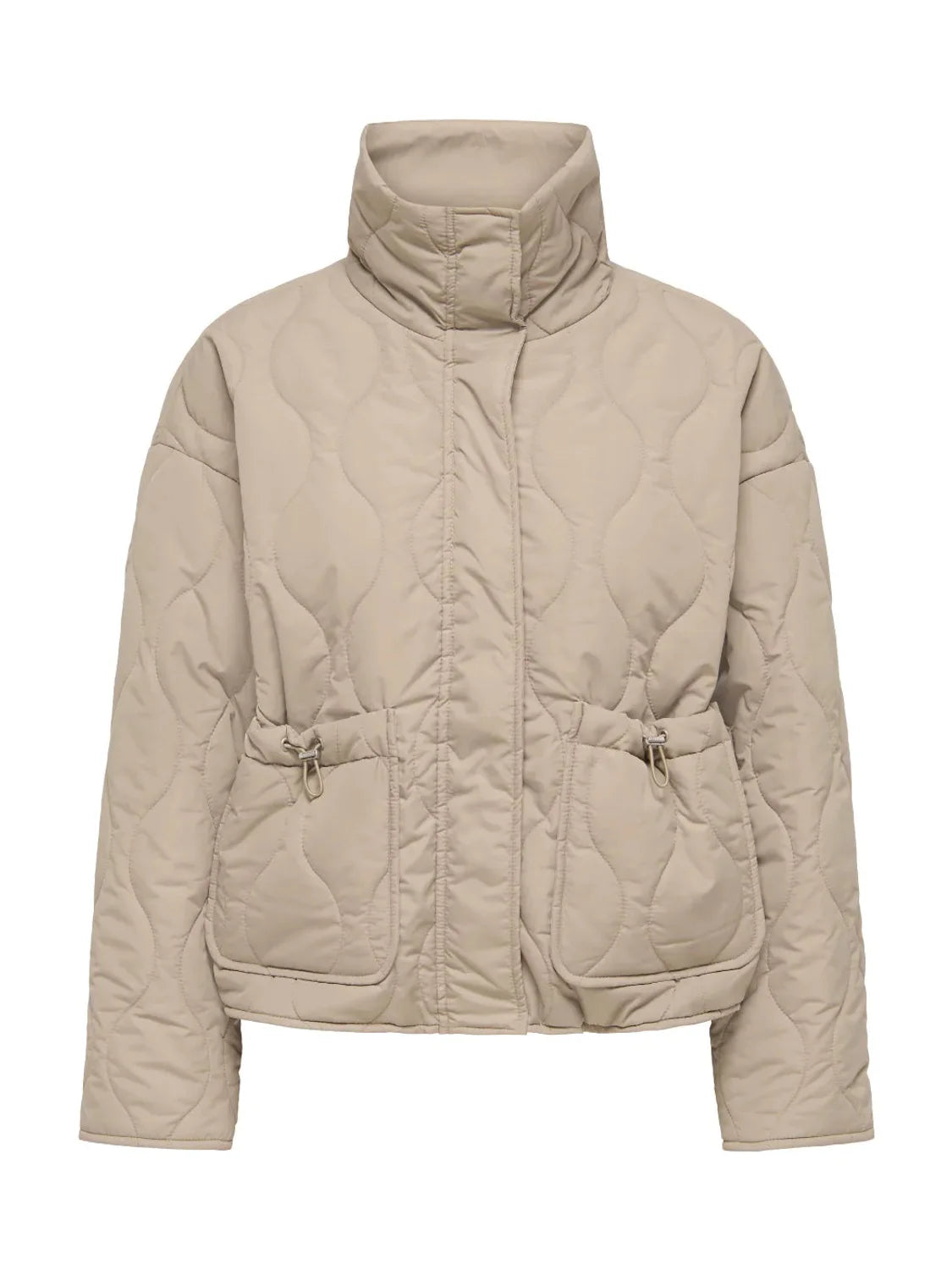 Chaqueta Acolchada Corta ONLY Sigga Beige | Bicos de Fío