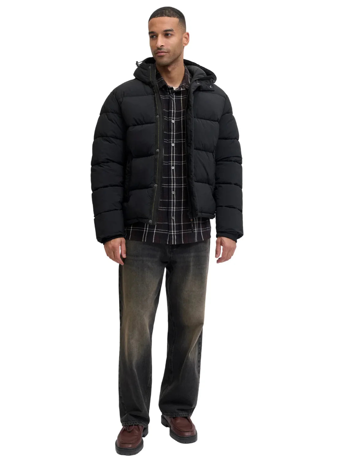 Chaqueta Acolchada Jack&Jones Detroit Negro | Bicos de Fío