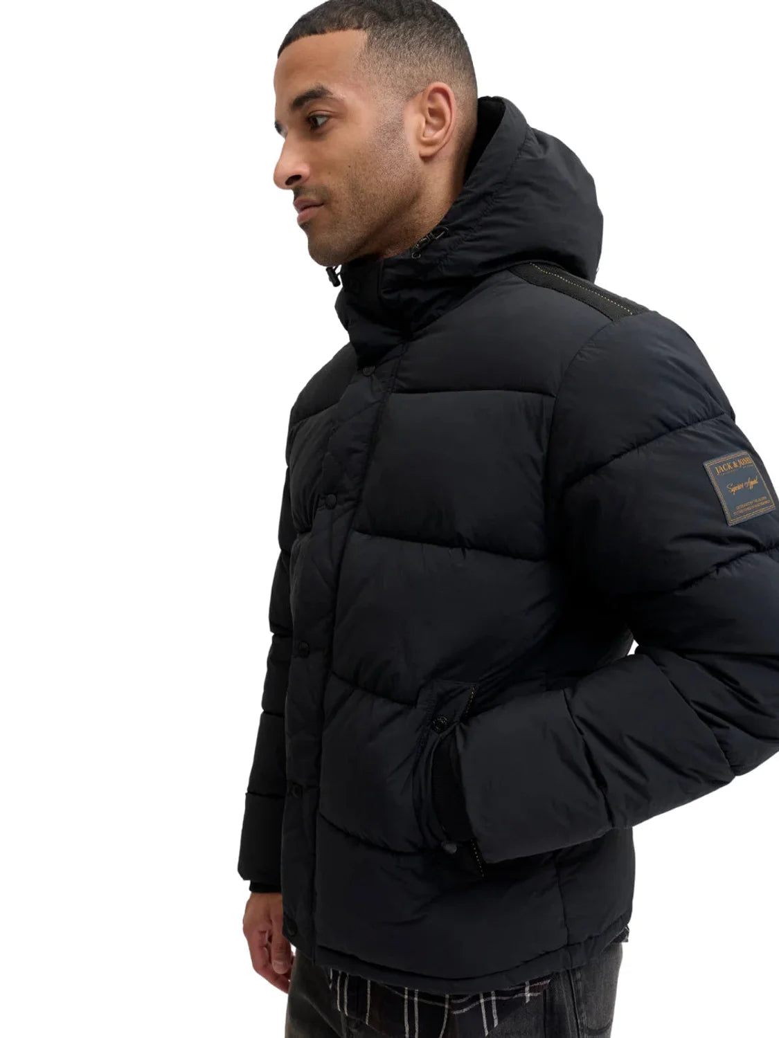 Chaqueta Acolchada Jack&Jones Detroit Negro | Bicos de Fío