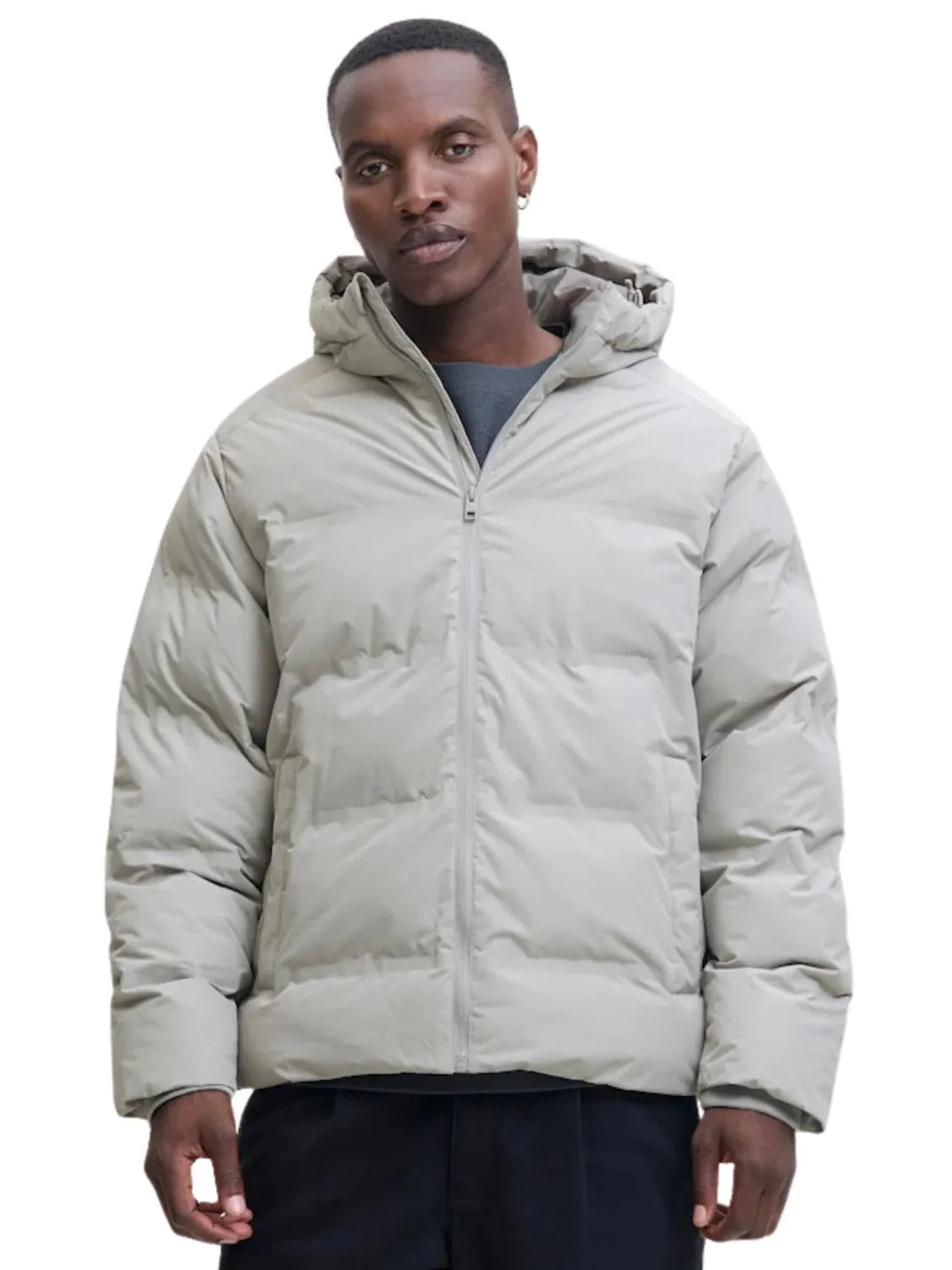 Chaqueta Acolchada Jack&Jones Soho Gris | Bicos de Fío
