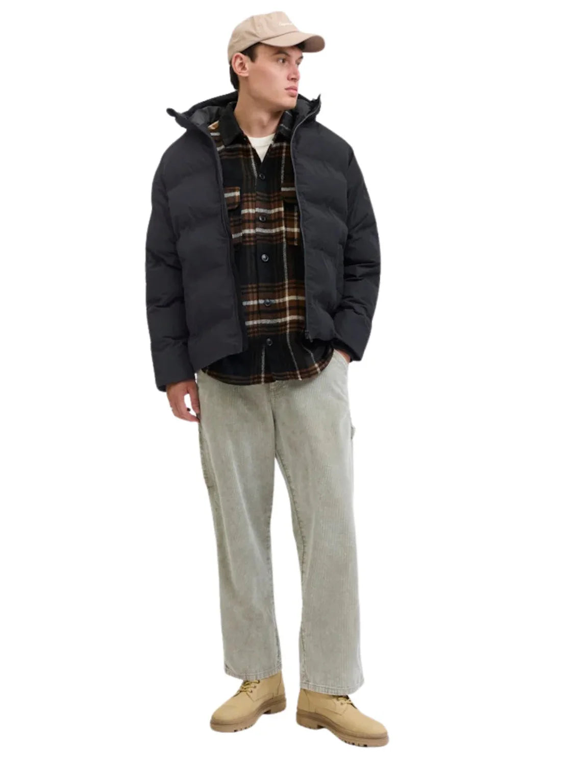 Chaqueta Acolchada Jack&Jones Soho Negro | Bicos de Fío