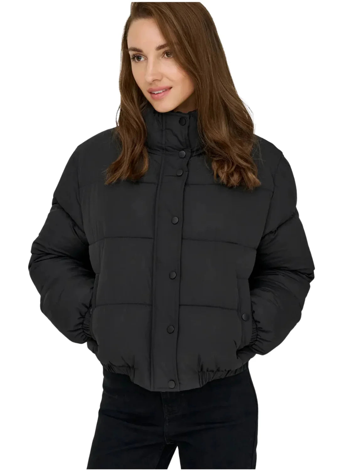 Chaqueta Corta Acochada JDY Moon Negro | Bicos de Fío