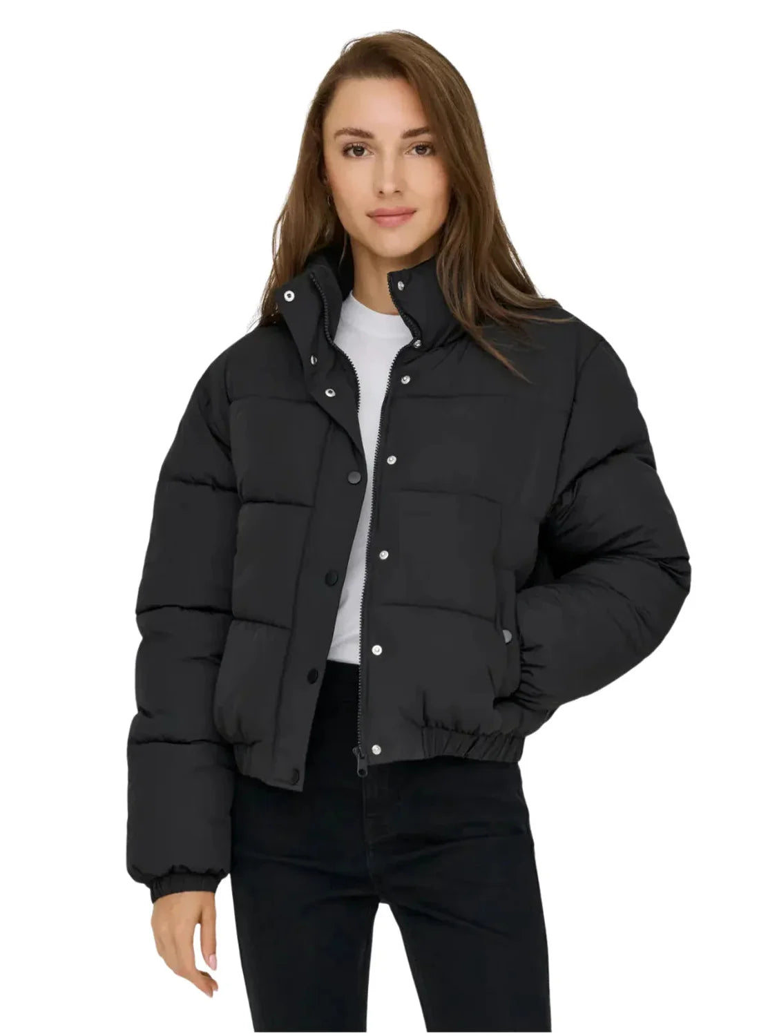 Chaqueta Corta Acochada JDY Moon Negro | Bicos de Fío