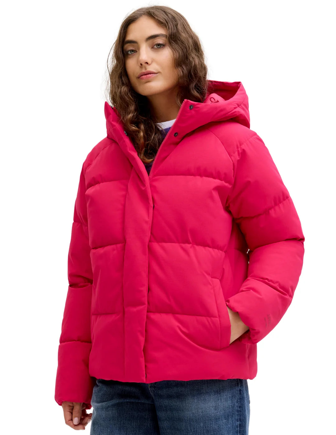 Chaqueta Acolchada JJXX Global Fucsia | Bicos de Fío