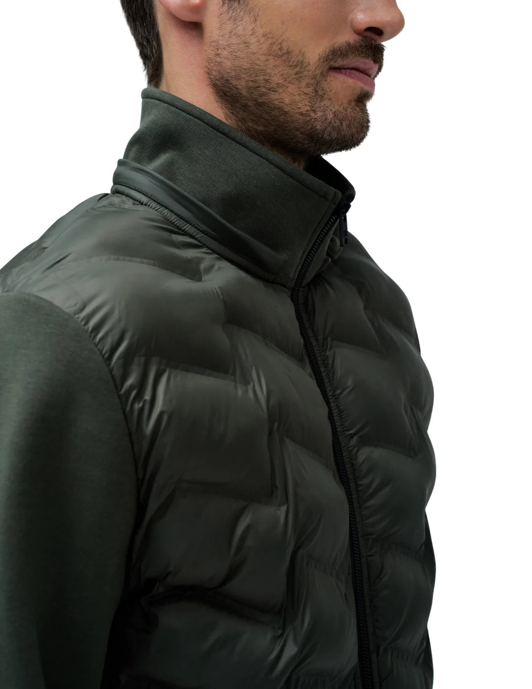 Chaqueta Mezcla Materiales Salsa Jeans Verde | Bicos de Fío