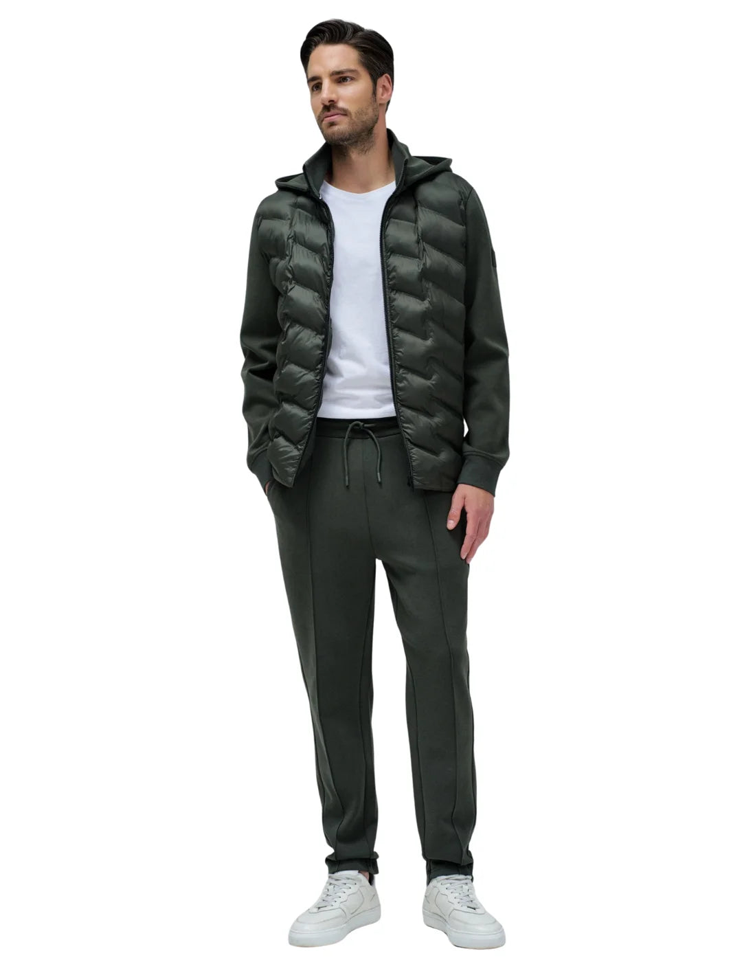 Chaqueta Mezcla Materiales Salsa Jeans Verde | Bicos de Fío