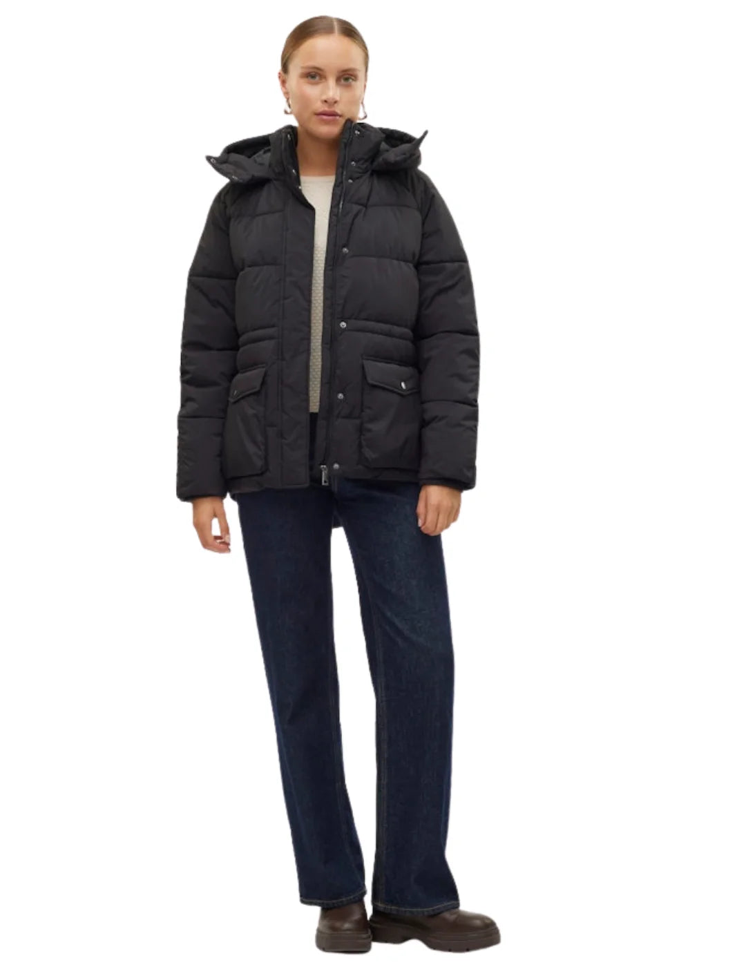 Chaqueta Acolchada Vero Moda Diana Negro | Bicos de Fío