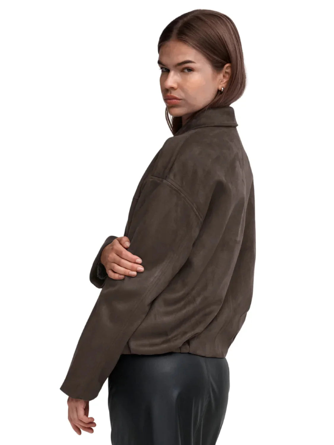 Chaqueta Ante ONLY Amber Chocolate | Bicos de Fío