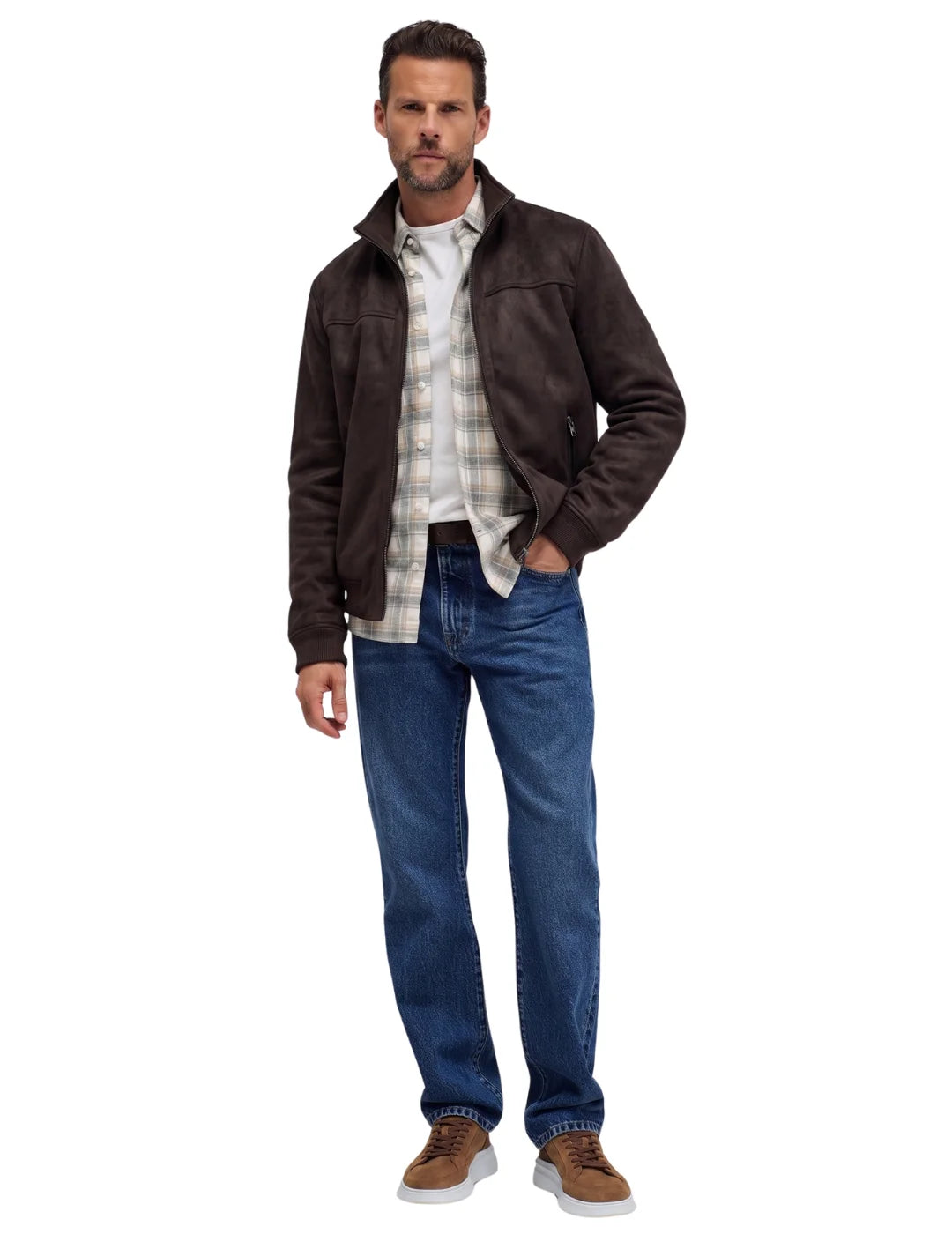 Chaqueta Ante Salsa Jeans Marrón Chocolate | Bicos de Fío