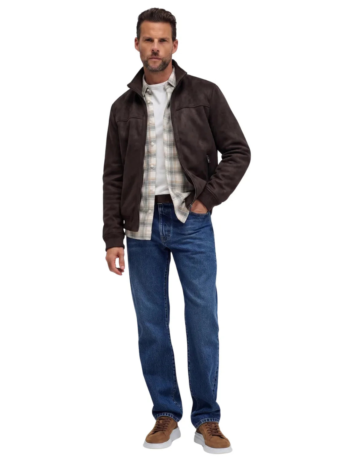 Chaqueta Ante Salsa Jeans Marrón Chocolate | Bicos de Fío