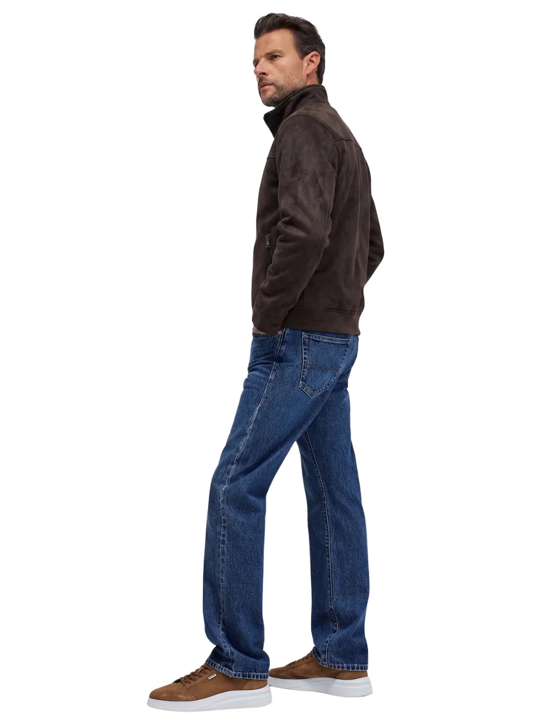 Chaqueta Ante Salsa Jeans Marrón Chocolate | Bicos de Fío