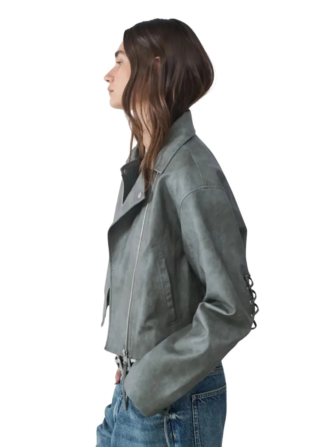 Chaqueta BALMOHK Cordones Verde | Bicos de Fío