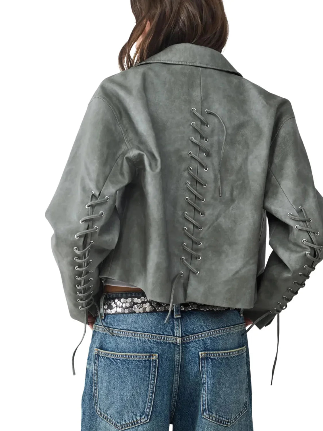 Chaqueta BALMOHK Cordones Verde | Bicos de Fío