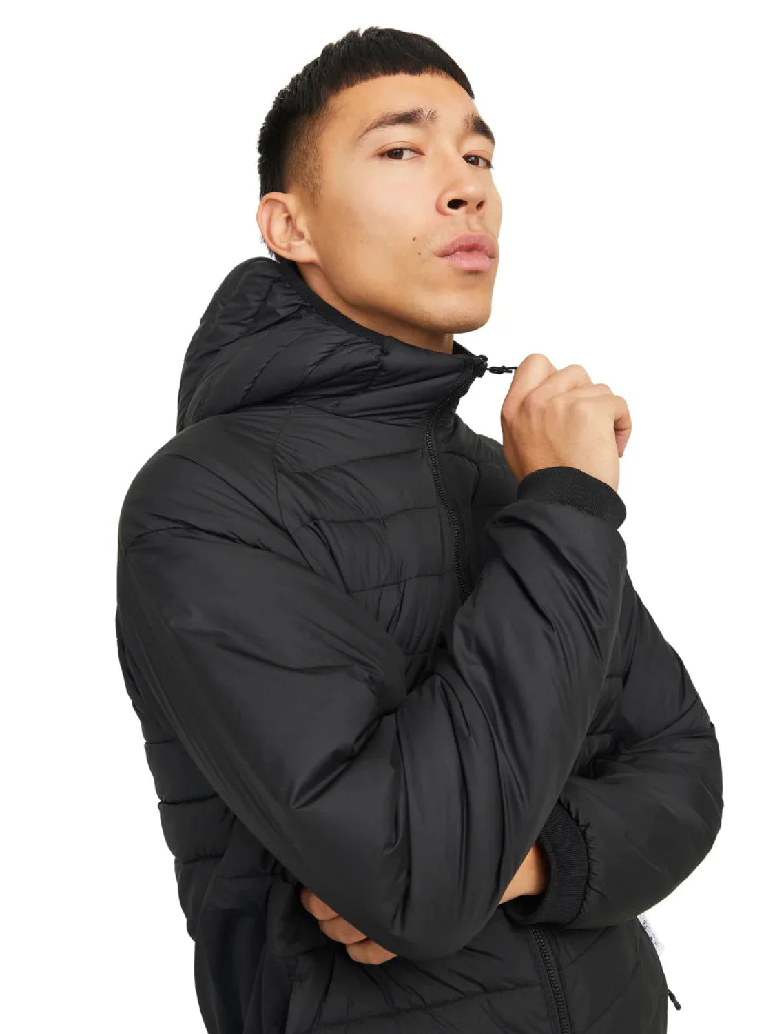 Chaqueta Plumas Jack&Jones State Hybrid Negro | Bicos de Fío