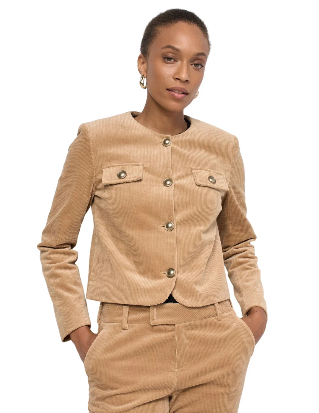 Chaqueta Chanel Pana Salsa Jeans Marrón