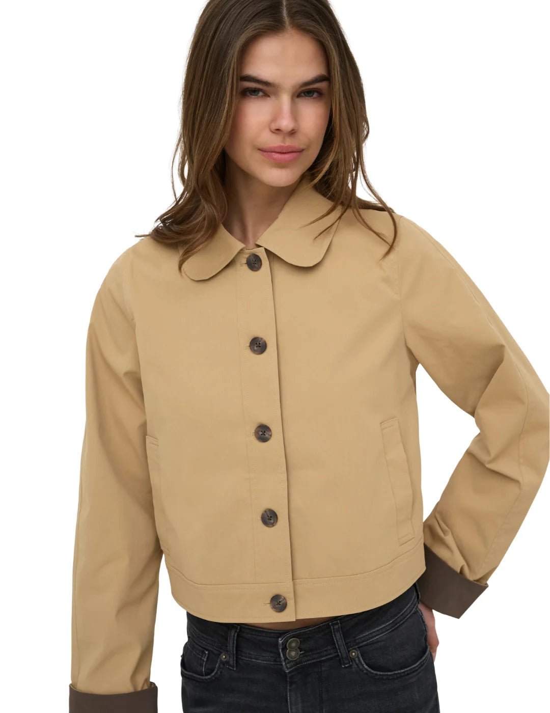 Chaqueta Contraste ONLY Orchid Beige | Bicos de Fío