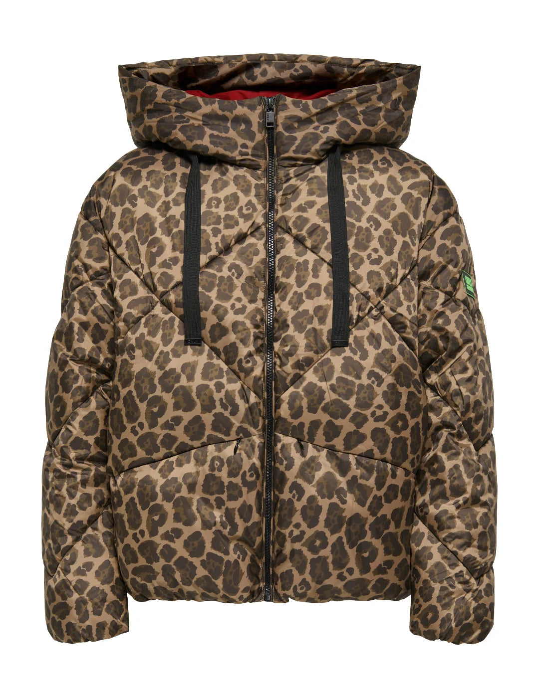 Chaqueta Corta Acolchada ONLY Asti Animal Print | Bicos de Fío