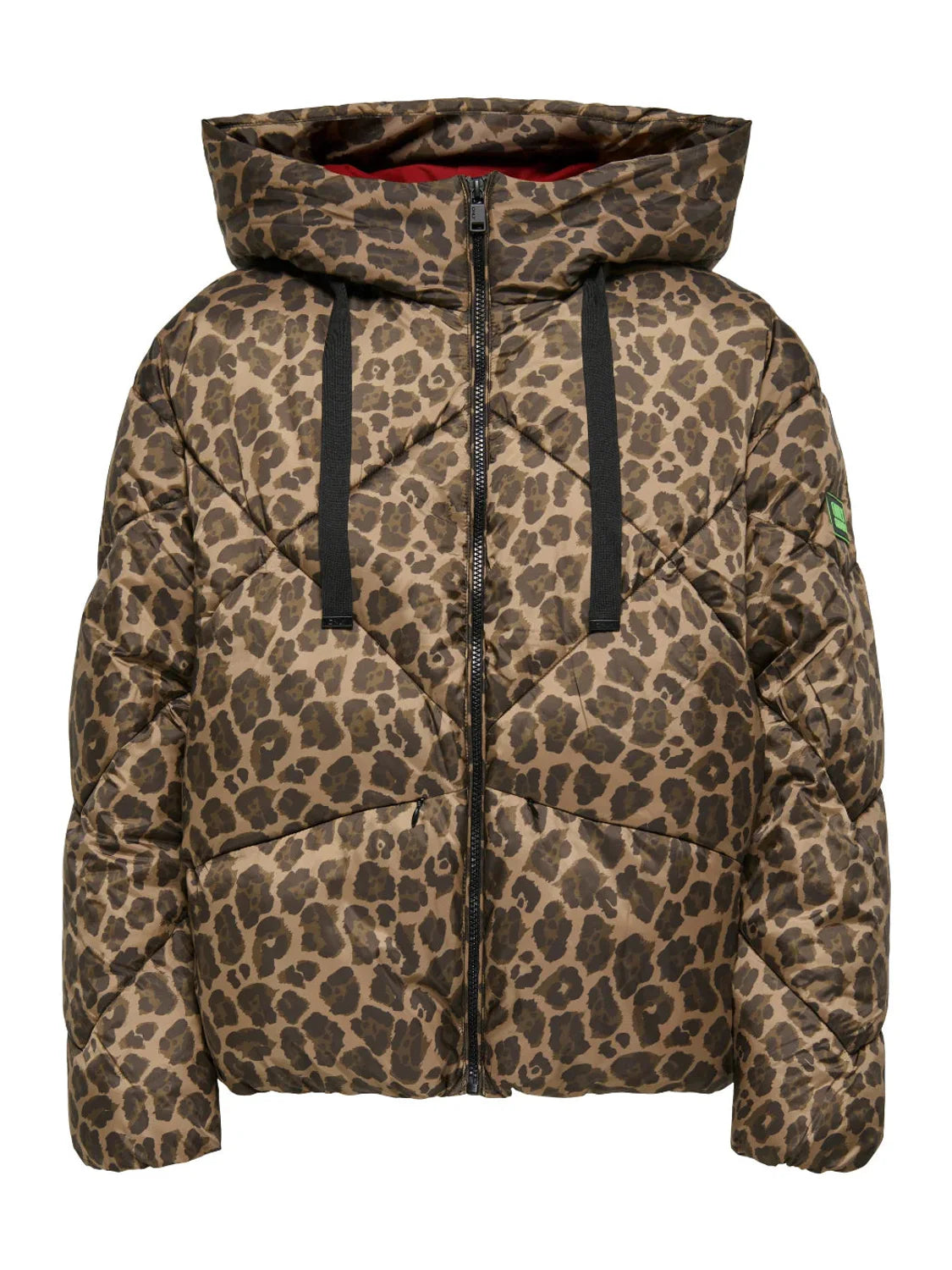 Chaqueta Corta Acolchada ONLY Asti Animal Print | Bicos de Fío