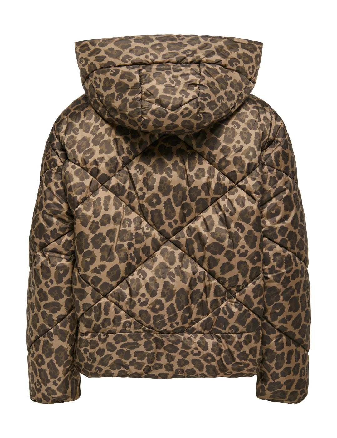 Chaqueta Corta Acolchada ONLY Asti Animal Print | Bicos de Fío
