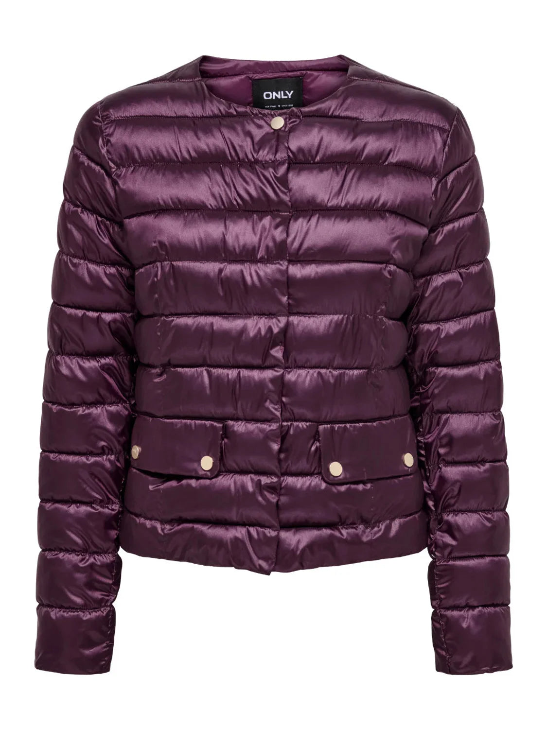 Chaqueta Corta Acolchada ONLY Vega Morado | Bicos de Fío