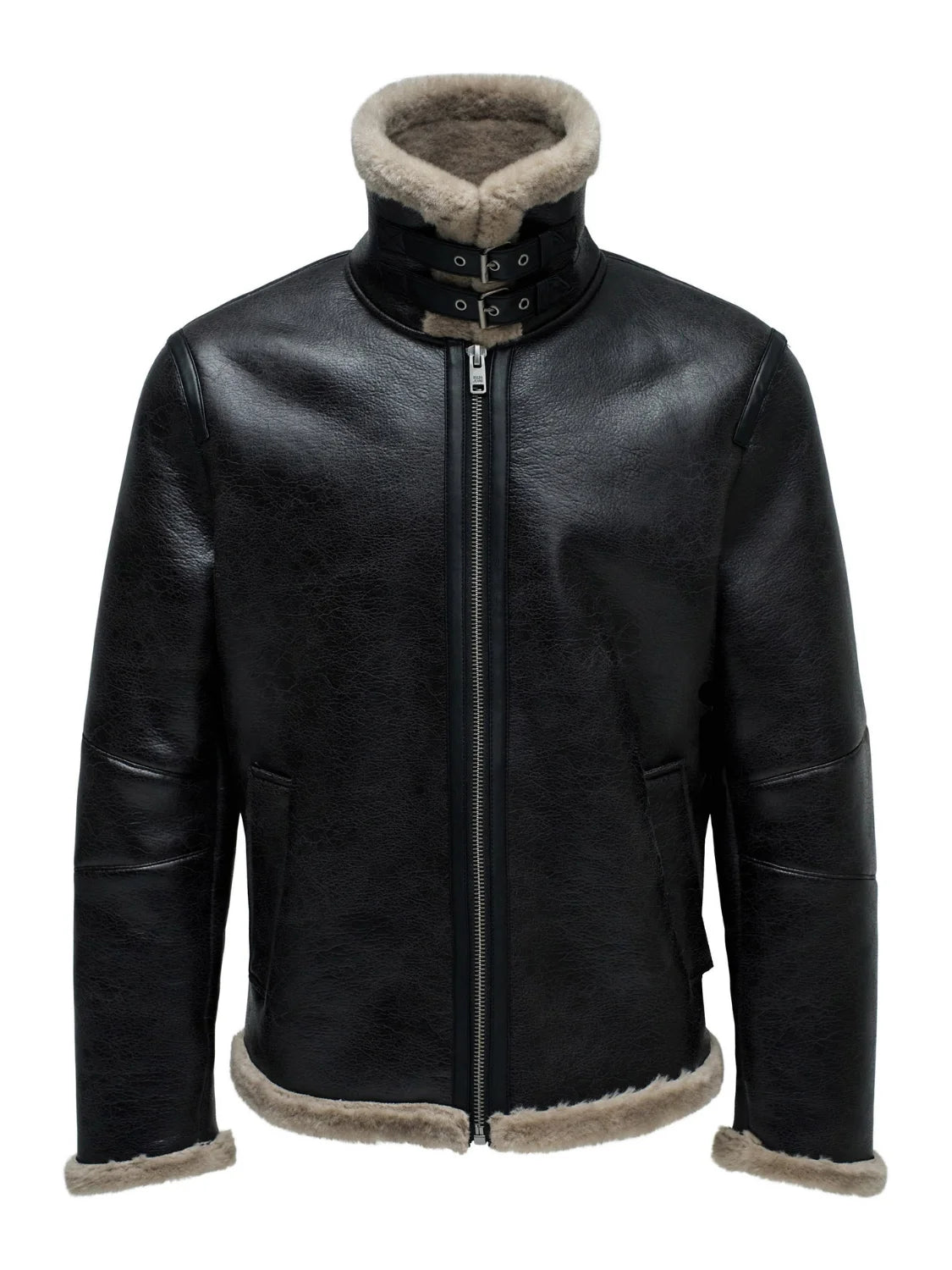 Chaqueta Shearling Salsa Jeans Marrón Oscuro | Bicos de Fío