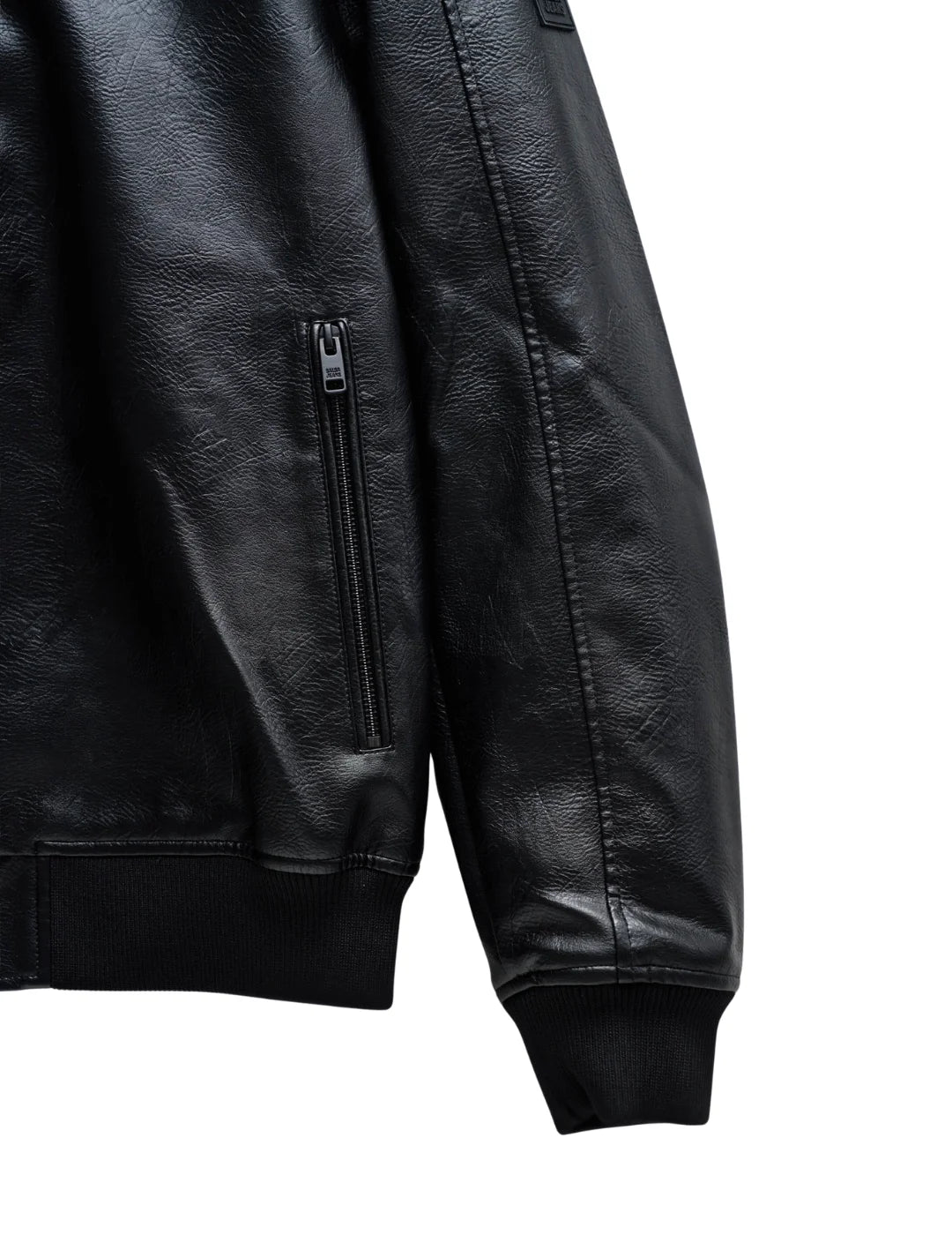 Chaqueta Bomber Efecto Piel Salsa Jeans Negro | Bicos de Fío