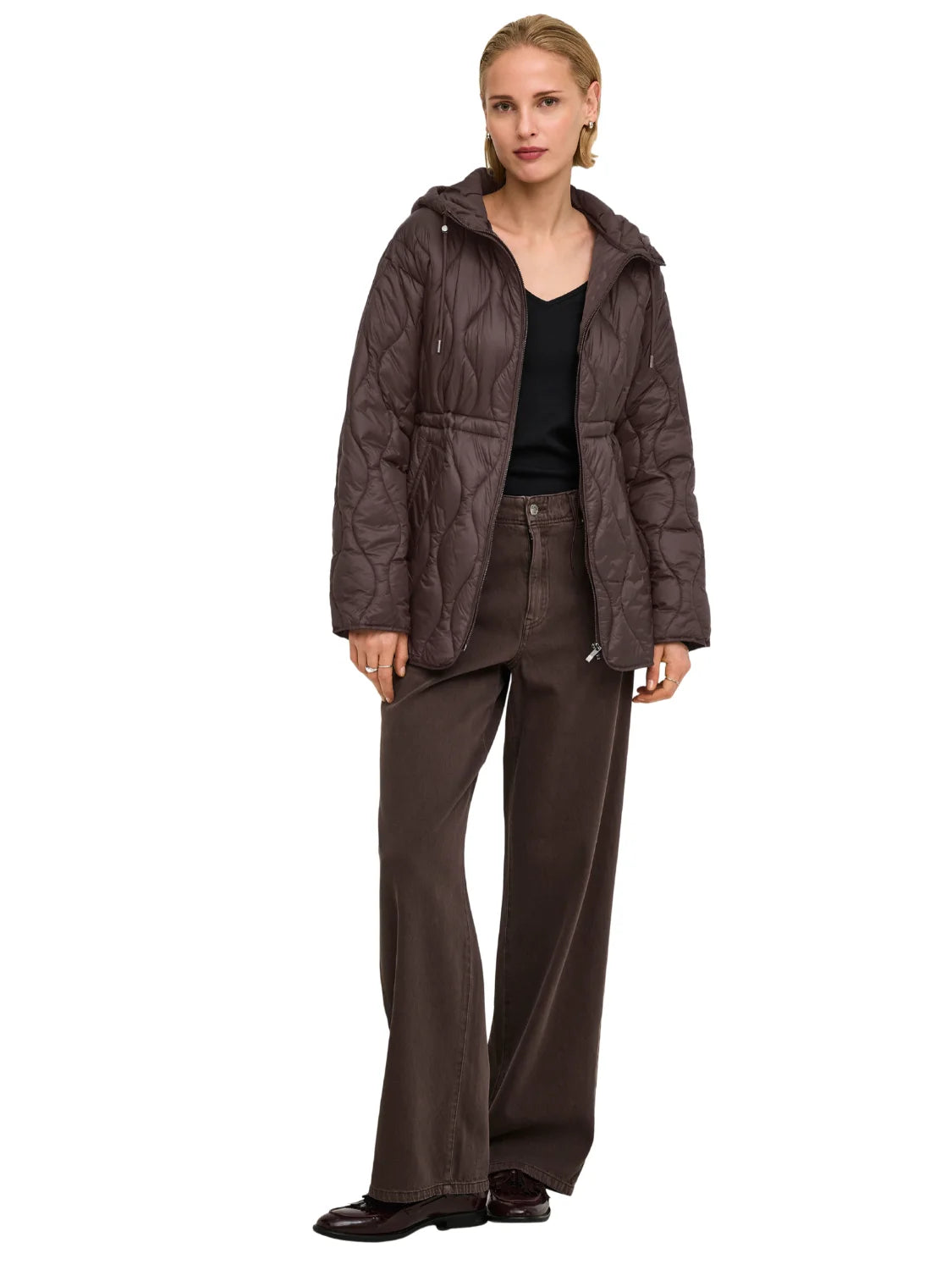 Chaqueta Guateada ONLY Tania Marrón Café | Bicos de Fío