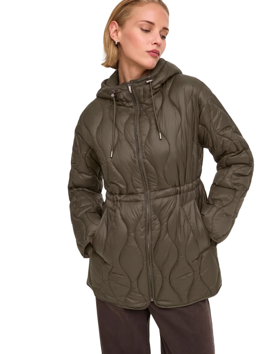 Chaqueta Guateada ONLY Tania Verde Kalamata | Bicos de Fío