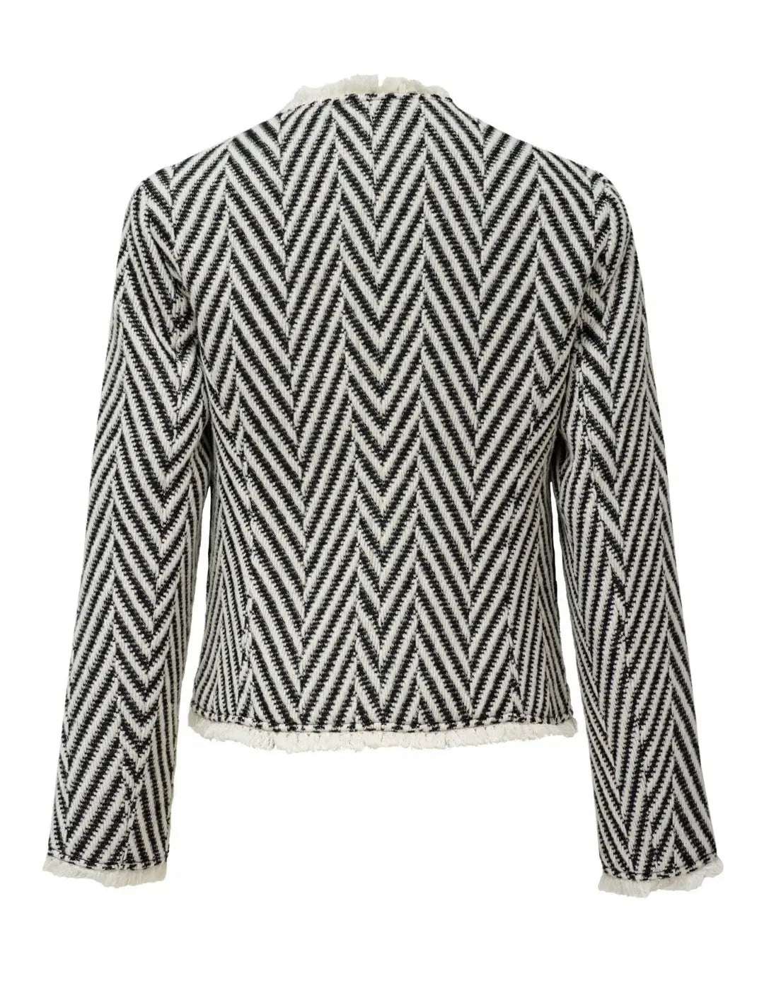 Chaqueta Tweed Lana Salsa Jeans Negro | Bicos de Fío