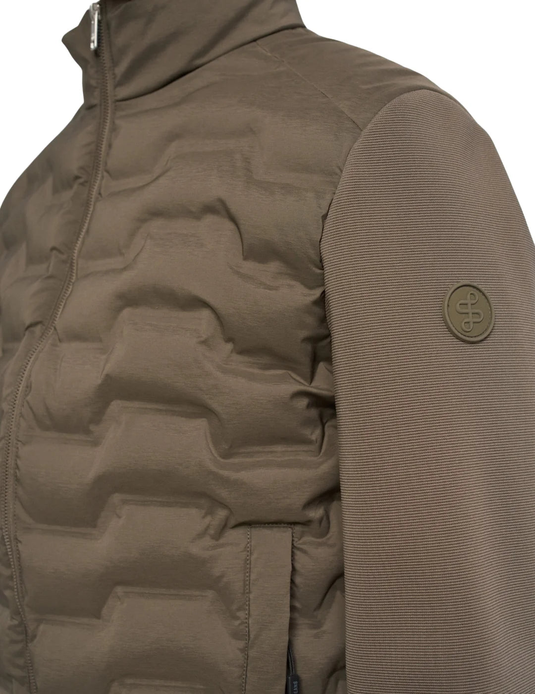 Chaqueta Mezcla Materiales Salsa Jeans Verde | Bicos de Fío