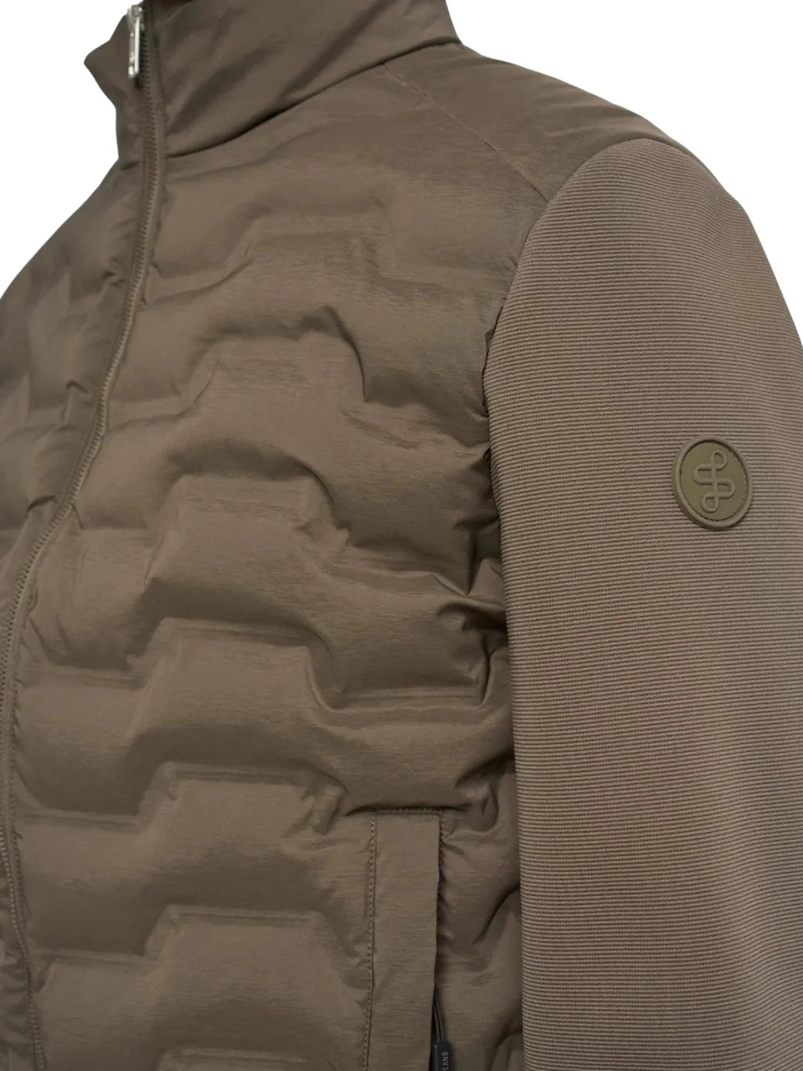 Chaqueta Mezcla Materiales Salsa Jeans Verde | Bicos de Fío