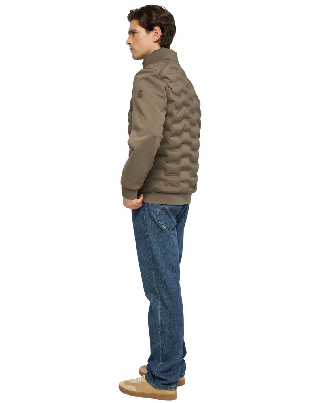 Chaqueta Mezcla Materiales Salsa Jeans Verde | Bicos de Fío