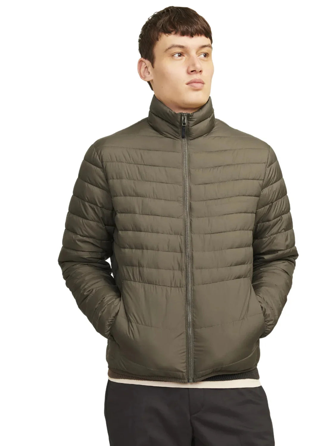 Chaqueta Plumas Ligera Jack&Jones State Verde | Bicos de Fío