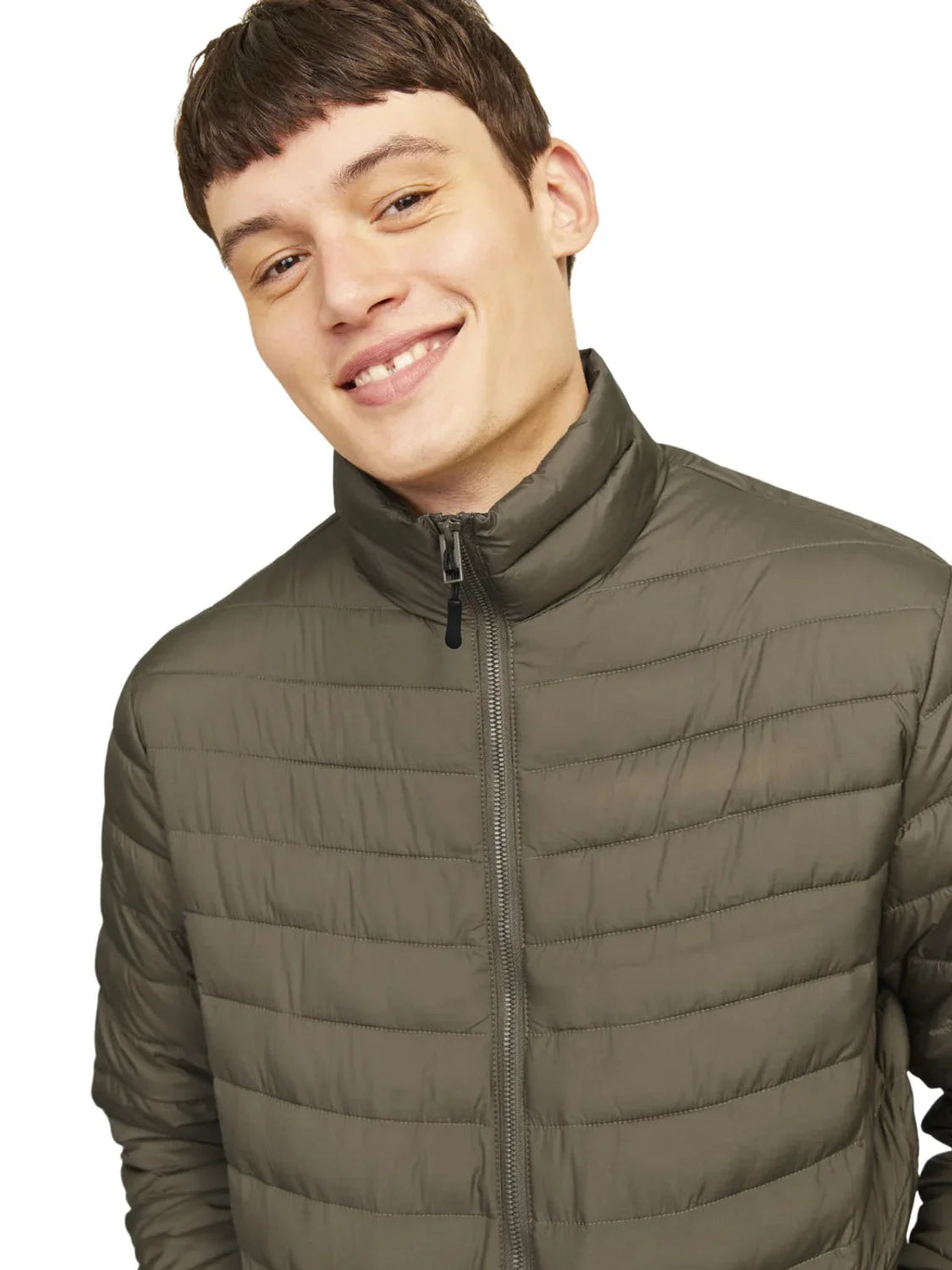 Chaqueta Plumas Ligera Jack&Jones State Verde | Bicos de Fío