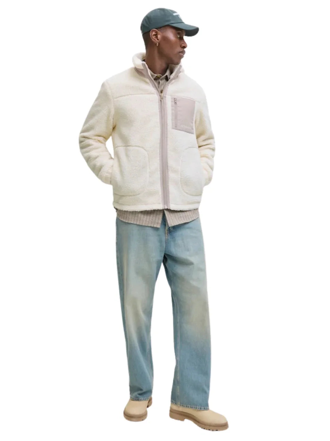 Chaqueta Polar Jack&Jones Soho Beige | Bicos de Fío