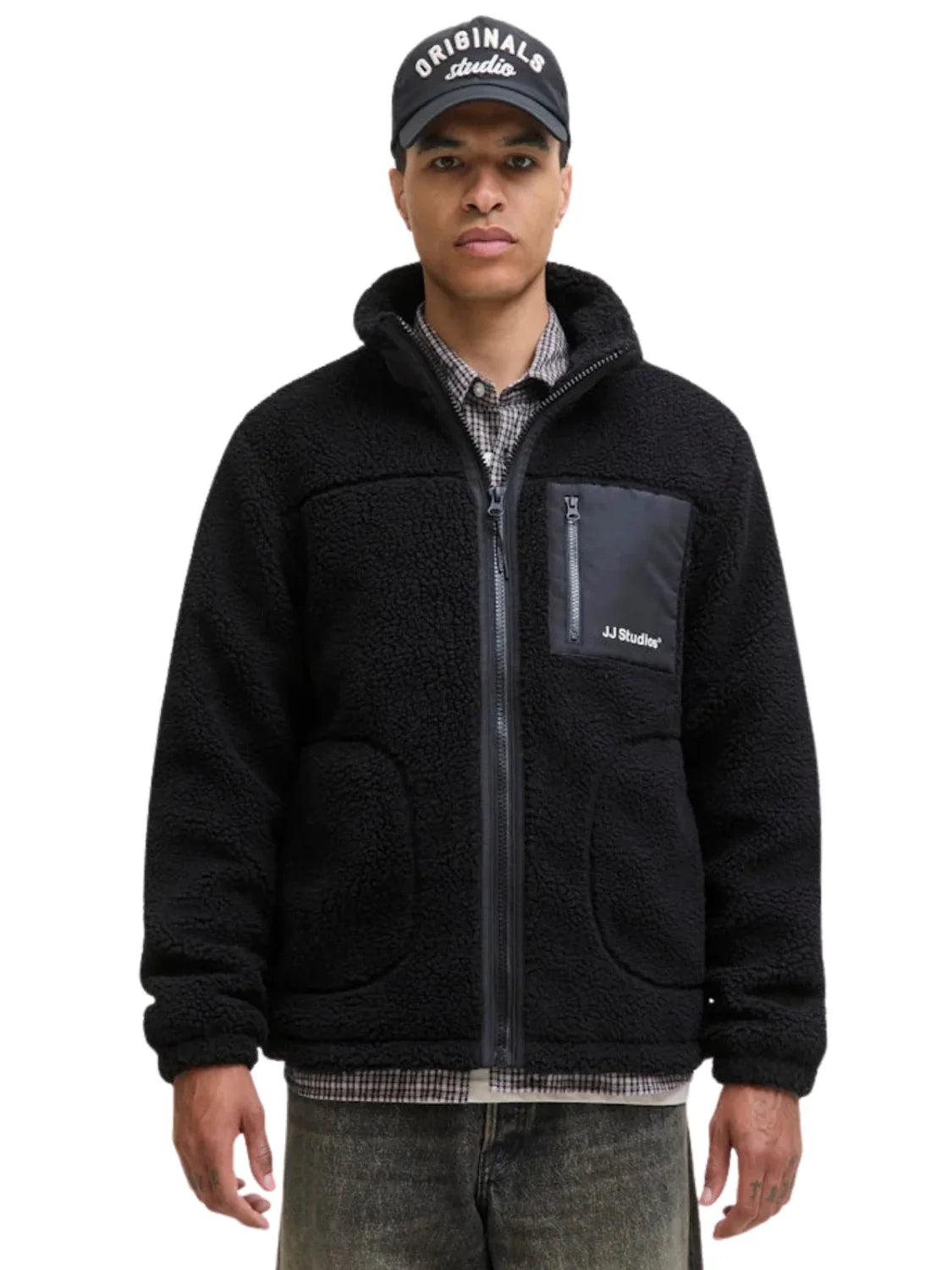 Chaqueta Polar Jack&Jones Soho Negro | Bicos de Fío