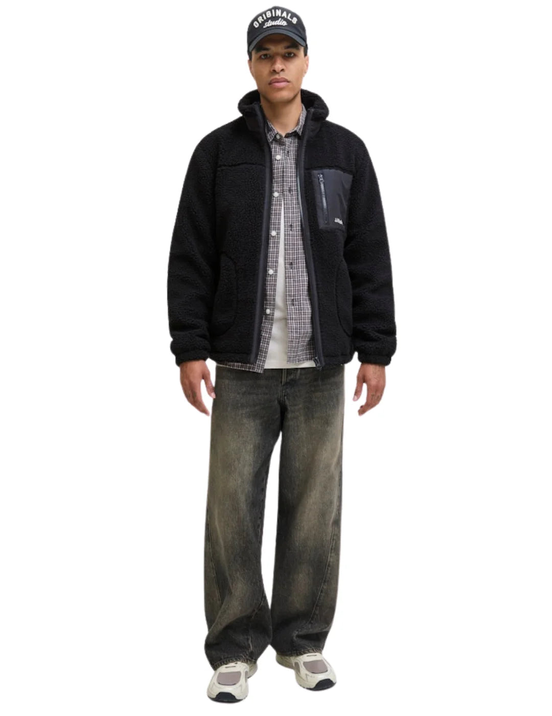 Chaqueta Polar Jack&Jones Soho Negro | Bicos de Fío