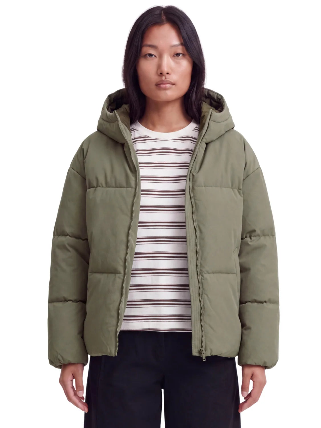 Chaqueta Puffer JJXX Galaxy Verde Bungee | Bicos de Fío