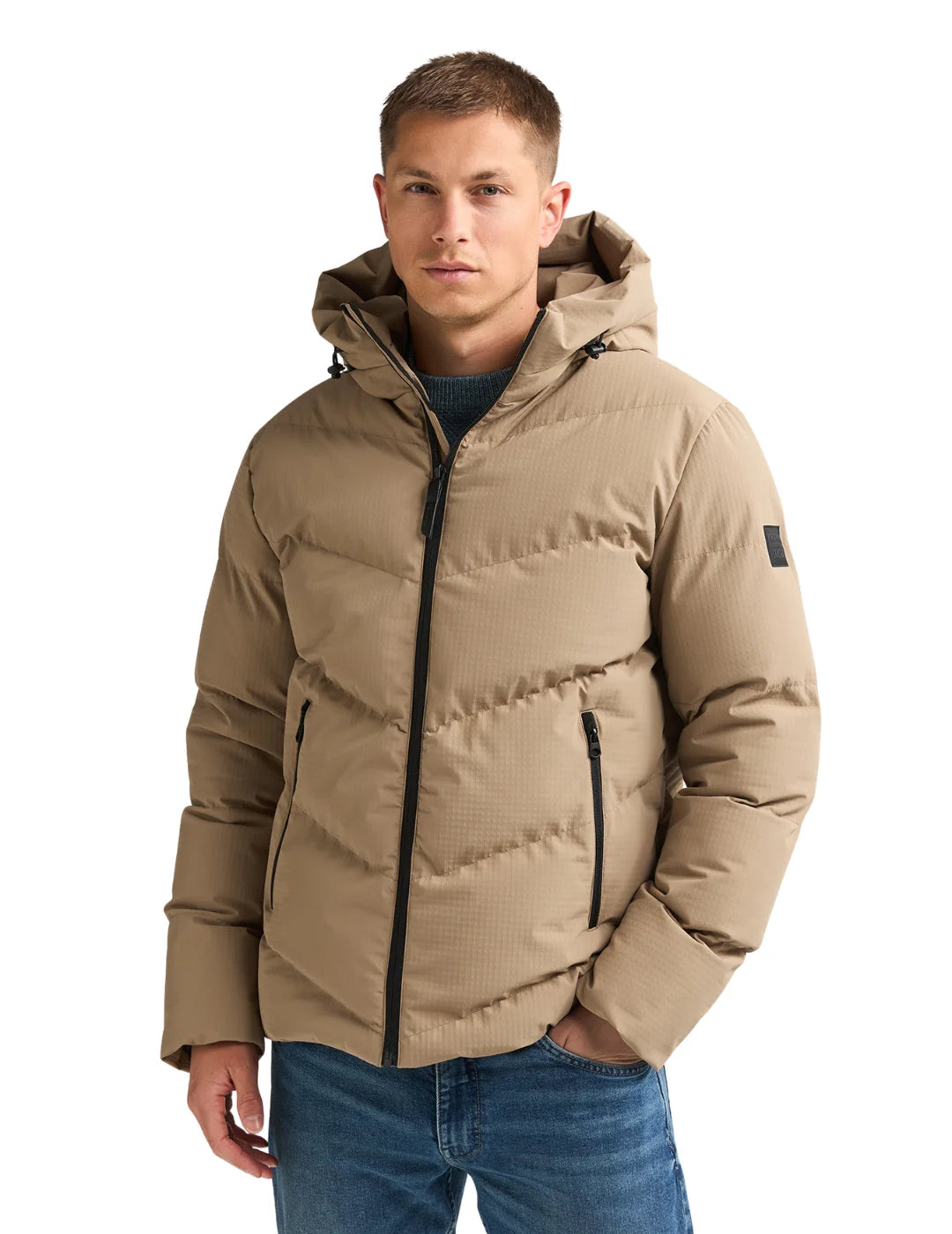 Plumas Acolchado Petrol Industries Forgejunction Beige | Bicos de Fío