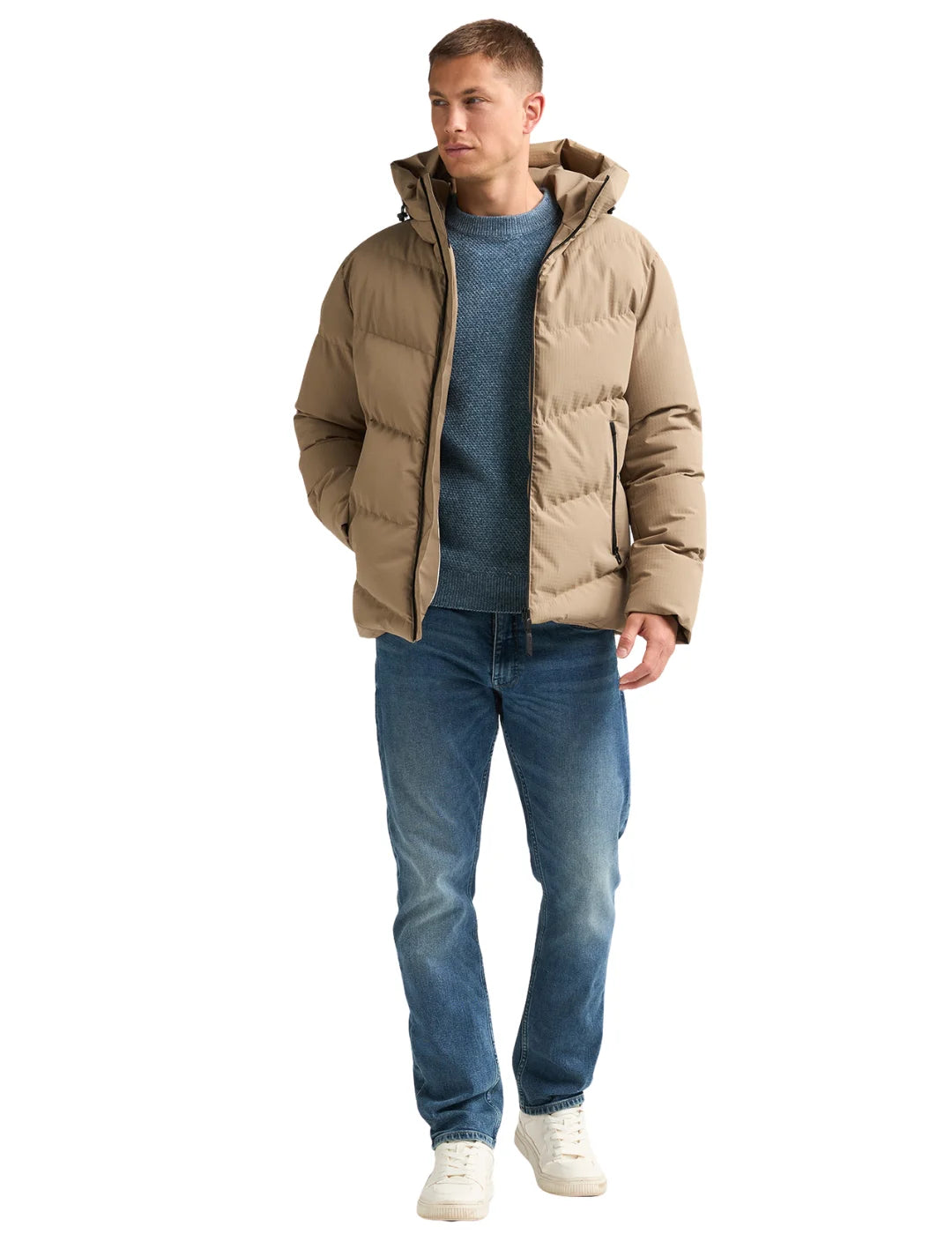 Plumas Acolchado Petrol Industries Forgejunction Beige | Bicos de Fío