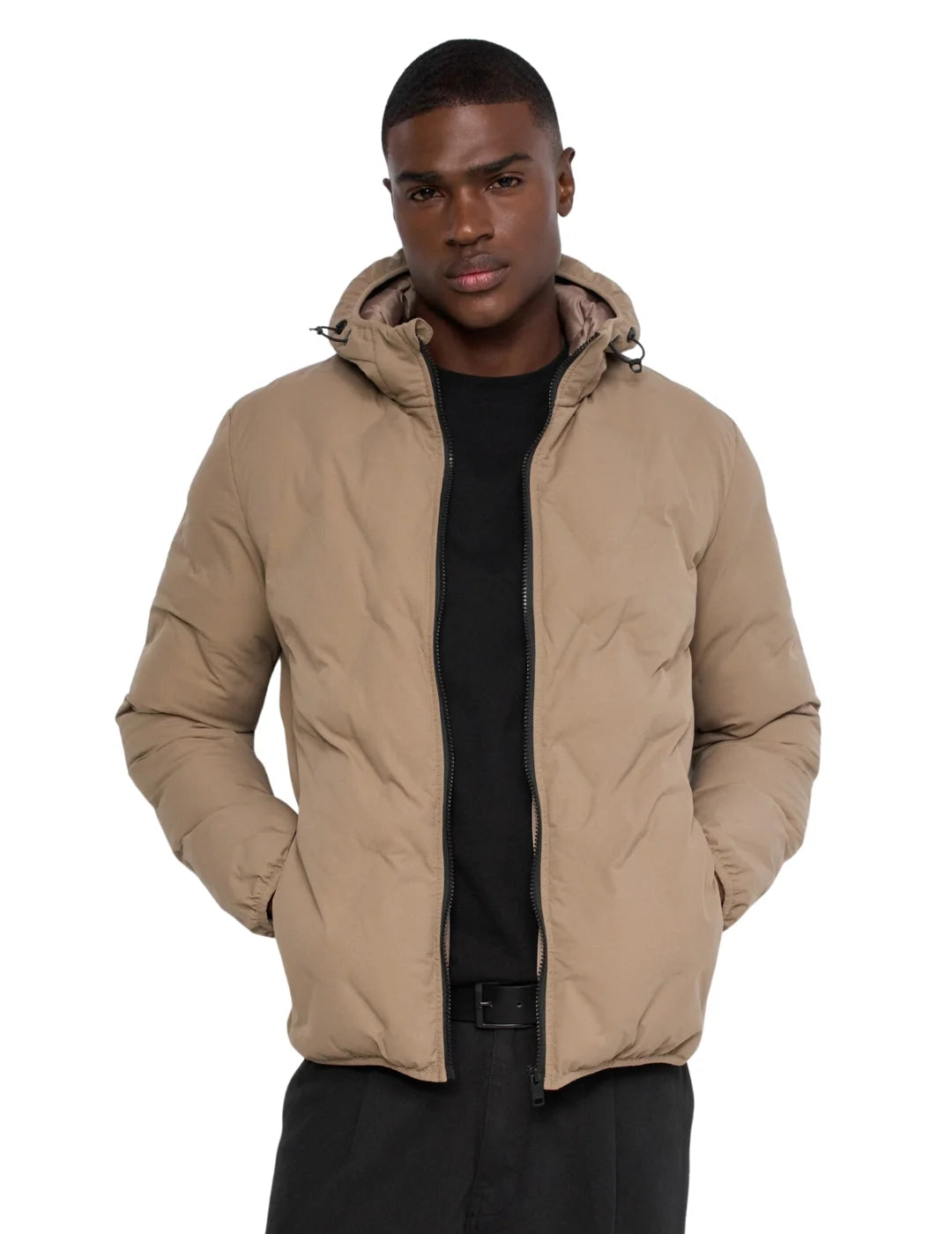 Chaqueta Puffer Salsa Jeans Beige | Bicos de Fío