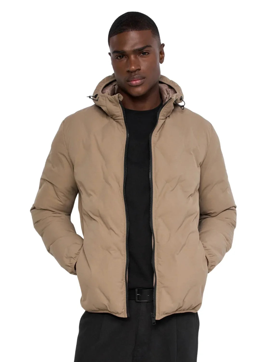Chaqueta Puffer Salsa Jeans Beige | Bicos de Fío