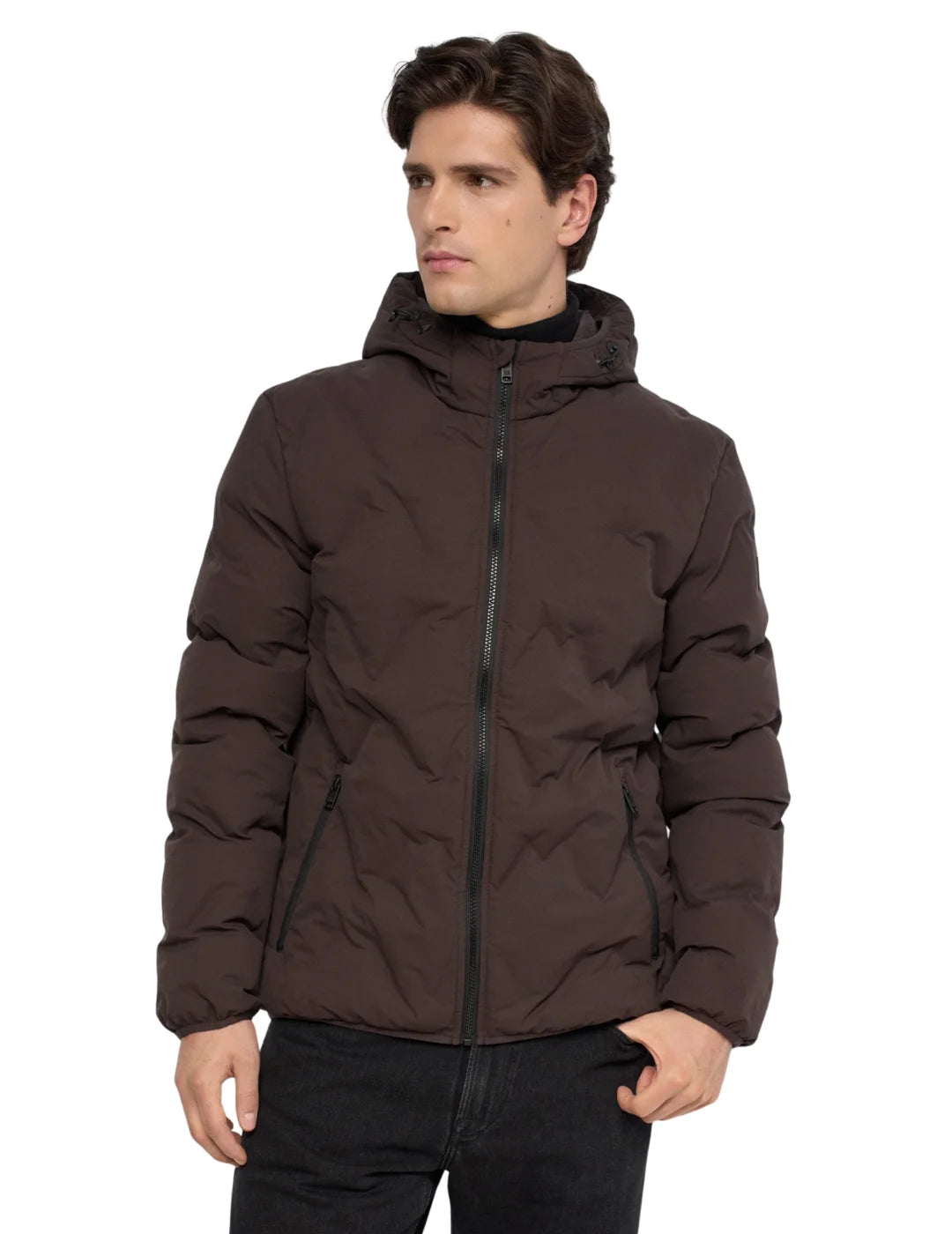 Chaqueta Puffer Salsa Jeans Marrón | Bicos de Fío