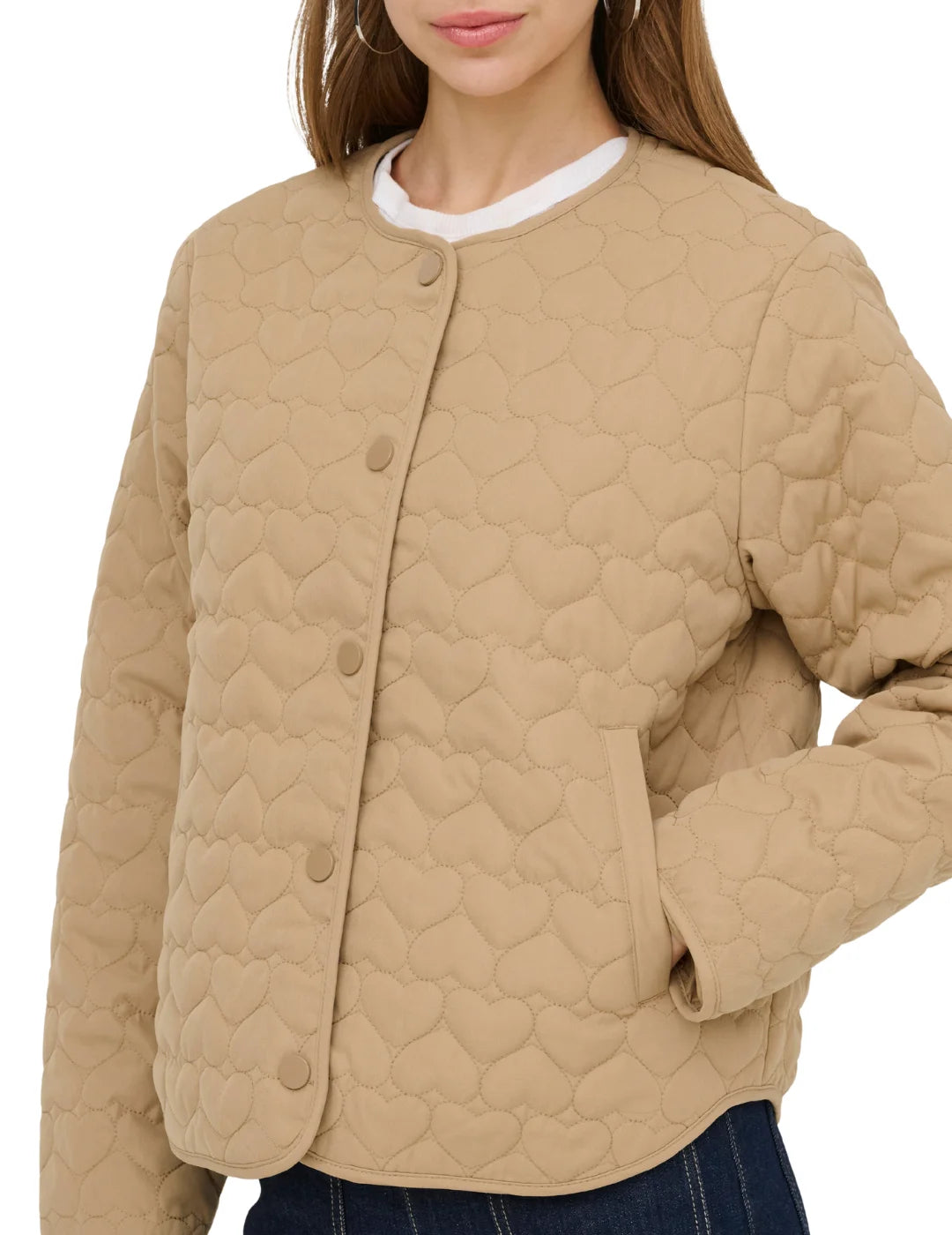 Chaqueta Acolchada ONLY Heart Marrón Tan