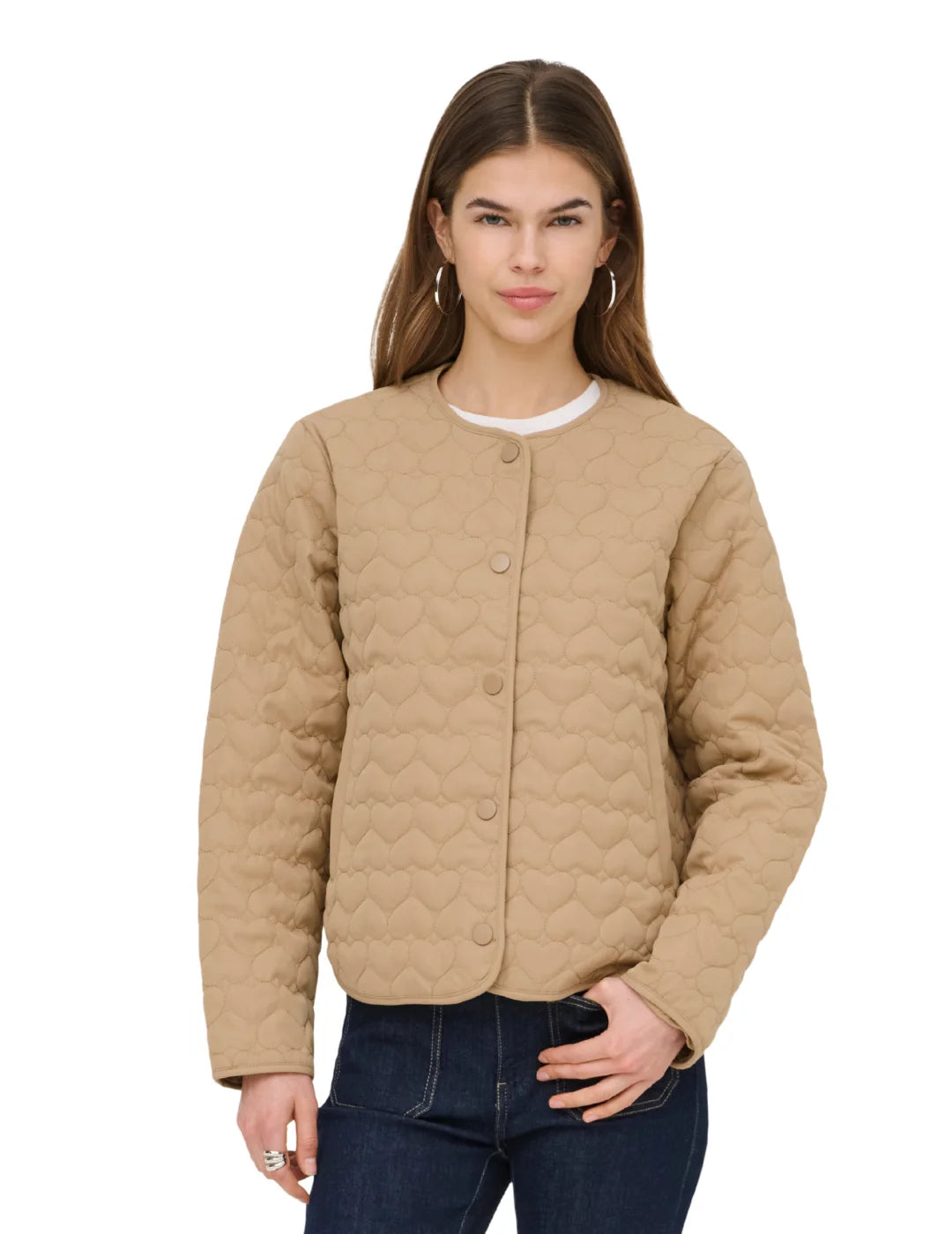 Chaqueta Acolchada ONLY Heart Marrón Tan