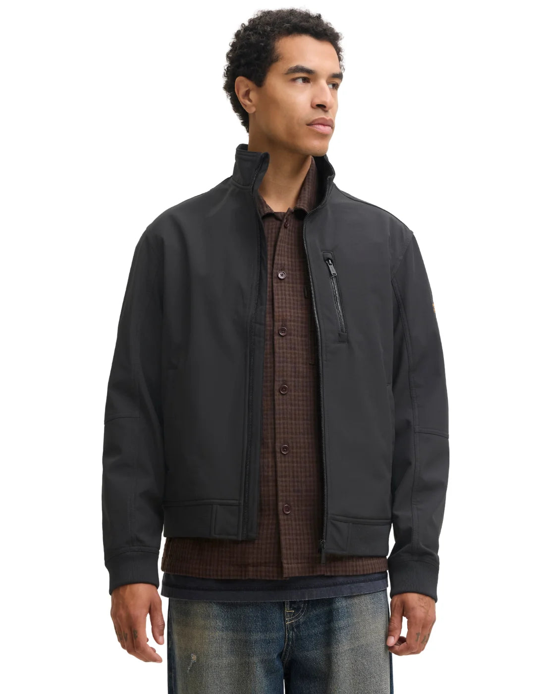 Bomber Softshell Jack&Jones Eliam Negro | Bicos de Fío