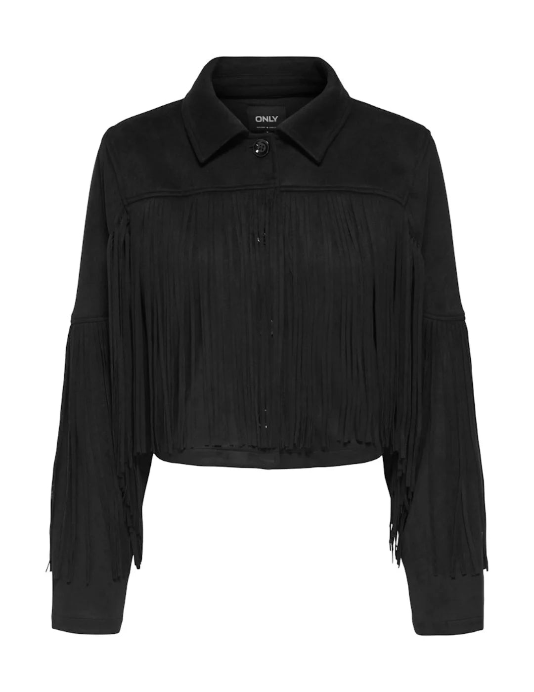 Chaqueta Flecos ONLY Diane Negro | Bicos de Fío