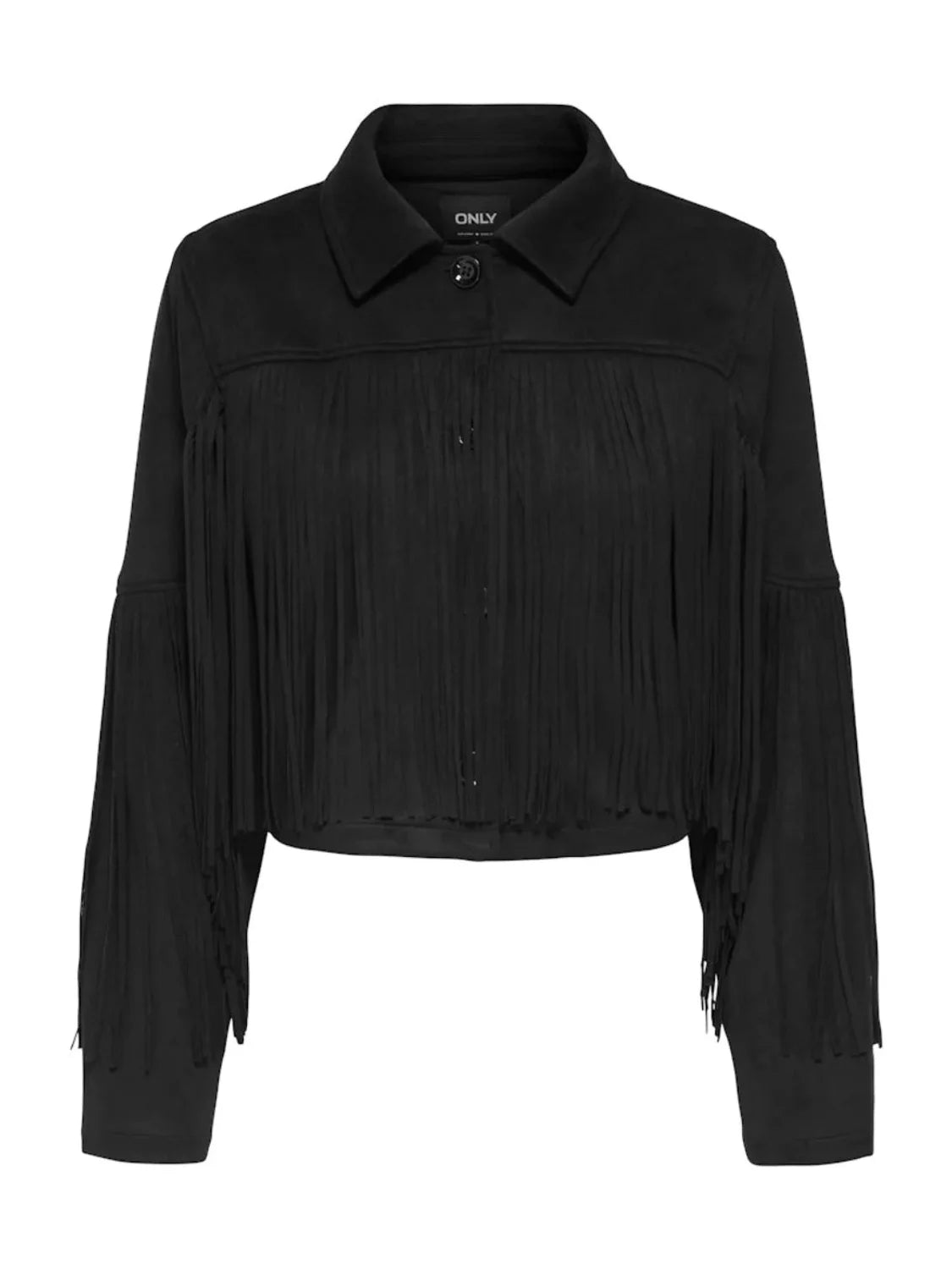 Chaqueta Flecos ONLY Diane Negro | Bicos de Fío